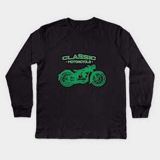 Classic Motorcycle Kids Long Sleeve T-Shirt